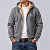 Men's Contrast-Lined Hooded Full-Zip Jacket