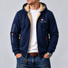 Men's Contrast-Lined Hooded Full-Zip Jacket