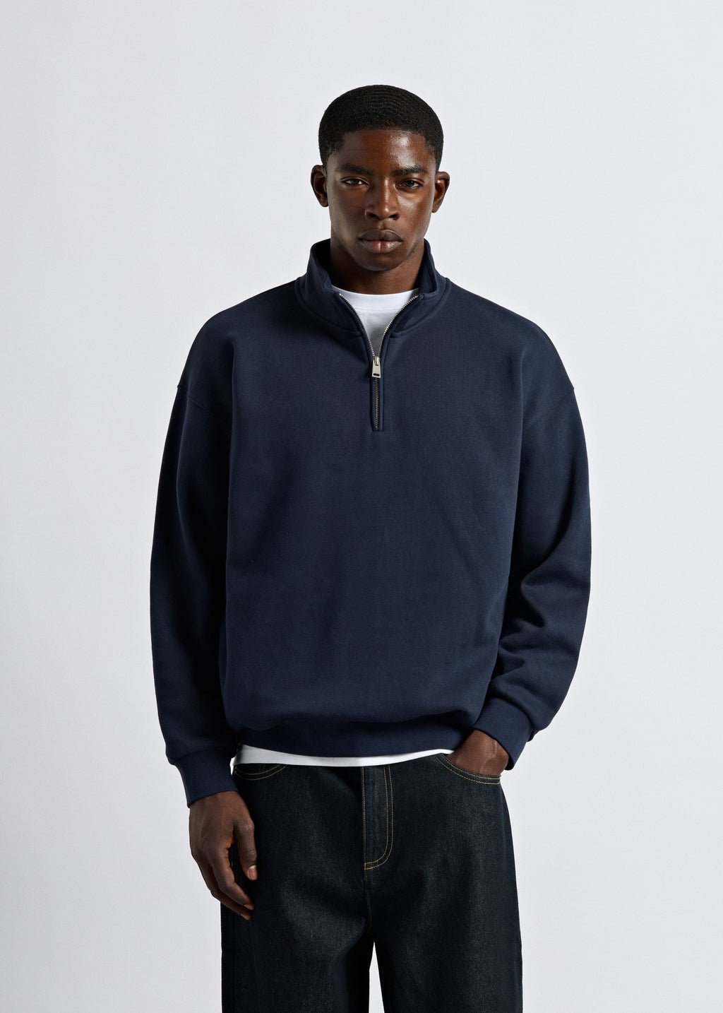Oversize Mock Neck Sweater